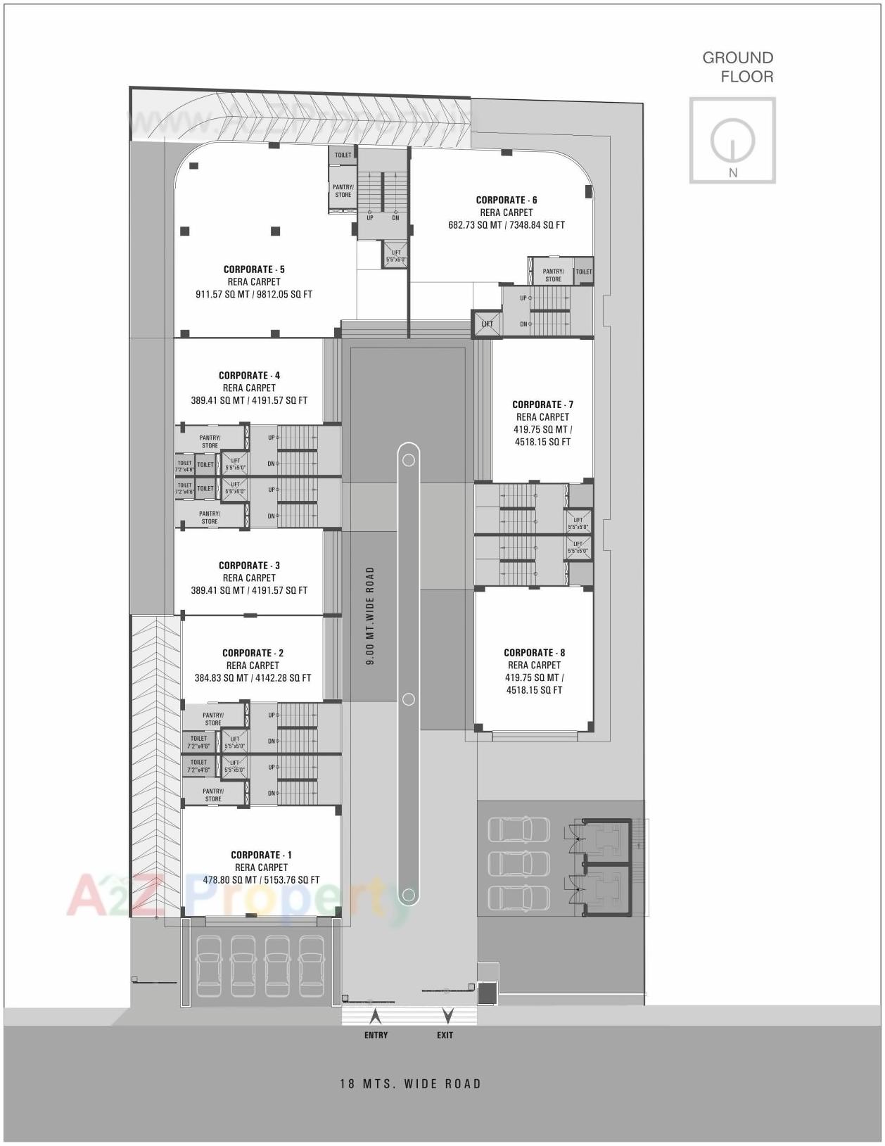 Layout of real estate project @ Eight located at Bodakdev, Ahmedabad, Gujarat