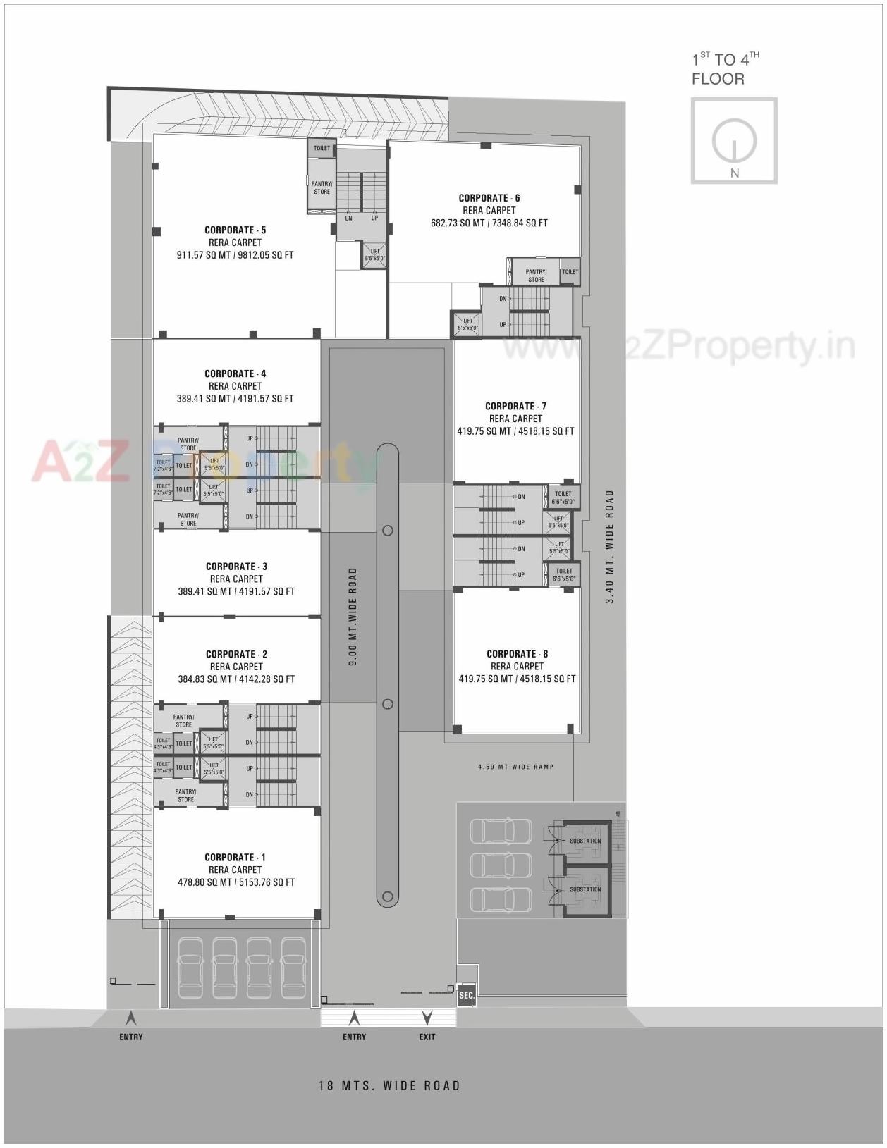 Layout of real estate project @ Eight located at Bodakdev, Ahmedabad, Gujarat