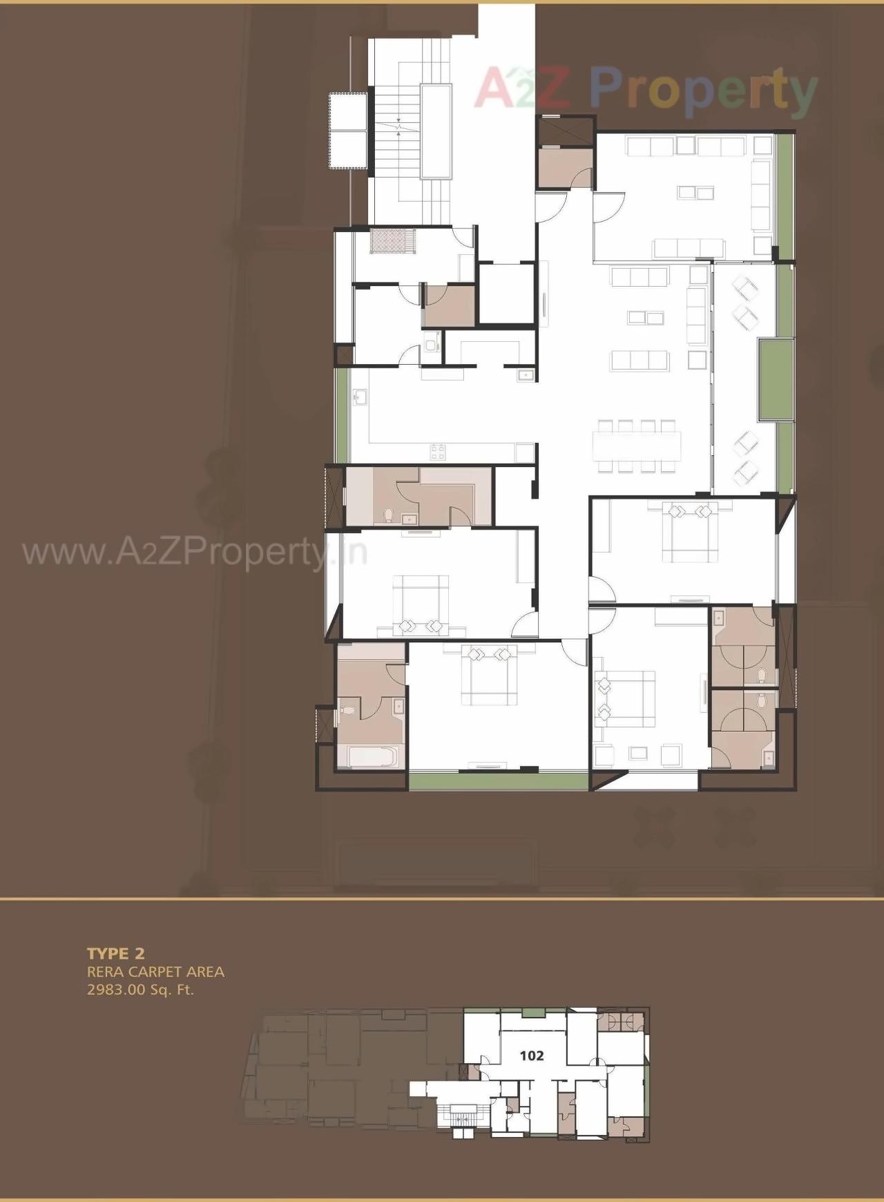 Layout of real estate project 14 Crowns located at Gulbai-tekra, Ahmedabad, Gujarat
