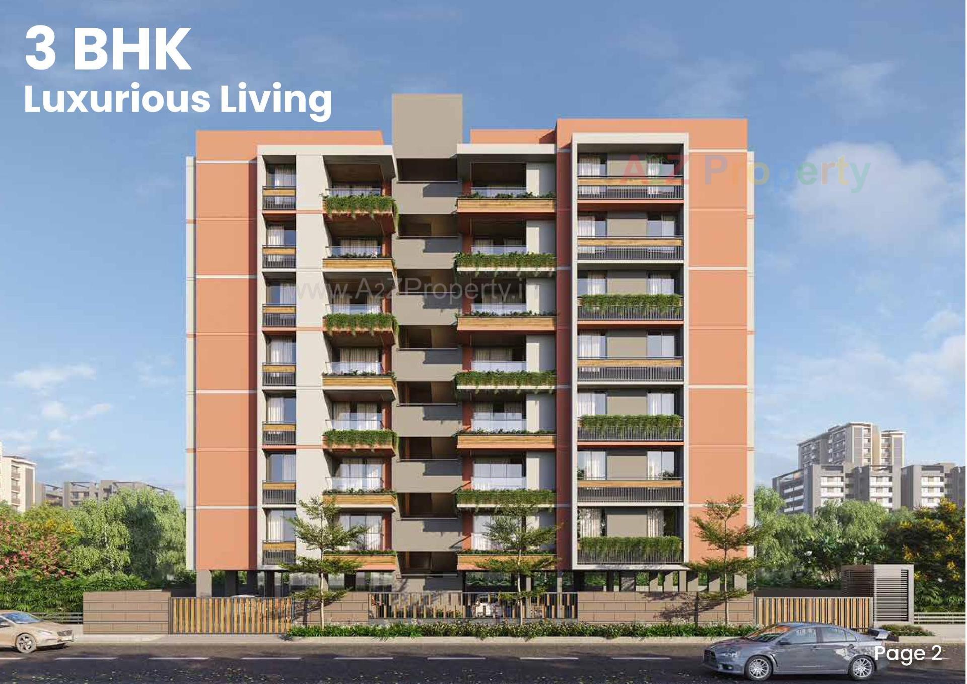 3D Elevation of real estate project 21 Fyl Fot Maurya located at Wadej, Ahmedabad, Gujarat