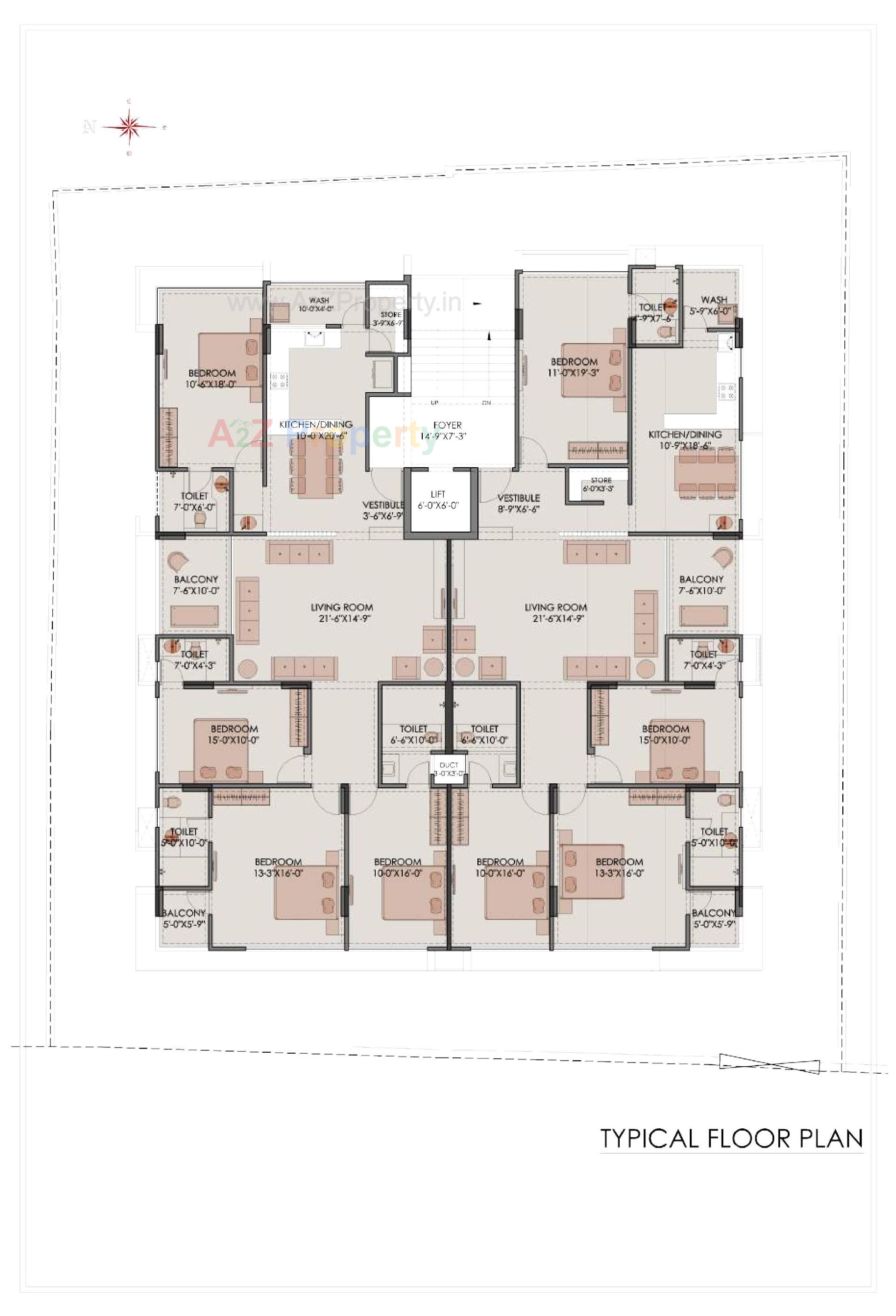 Layout of real estate project 24 Carat Saffron located at Wadaj, Ahmedabad, Gujarat