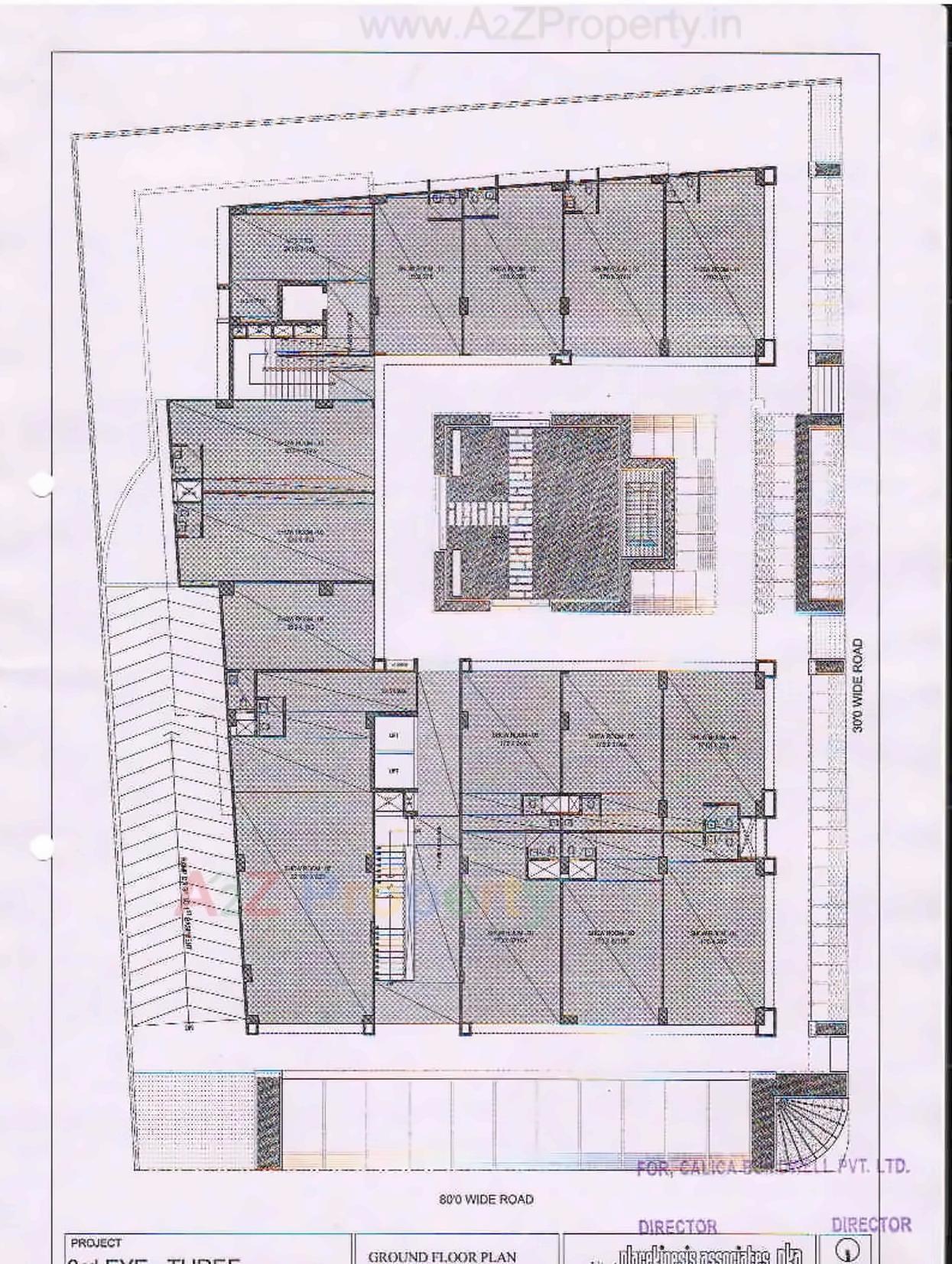 Layout of real estate project 3rd Eye Three located at Shekhpur, Ahmedabad, Gujarat