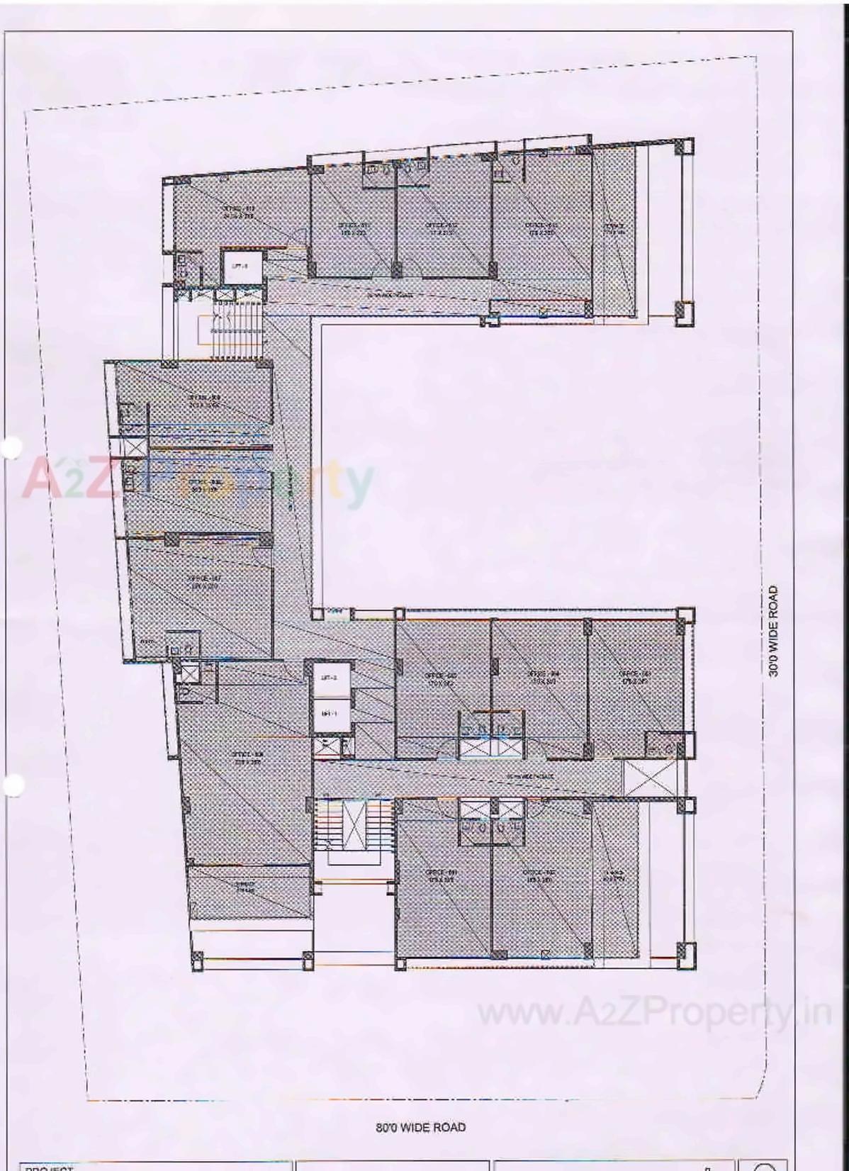 Layout of real estate project 3rd Eye Three located at Shekhpur, Ahmedabad, Gujarat