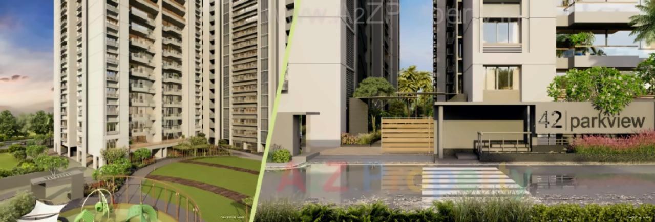 3D Elevation of real estate project 42 Parkview located at Ahmedabad, Ahmedabad, Gujarat