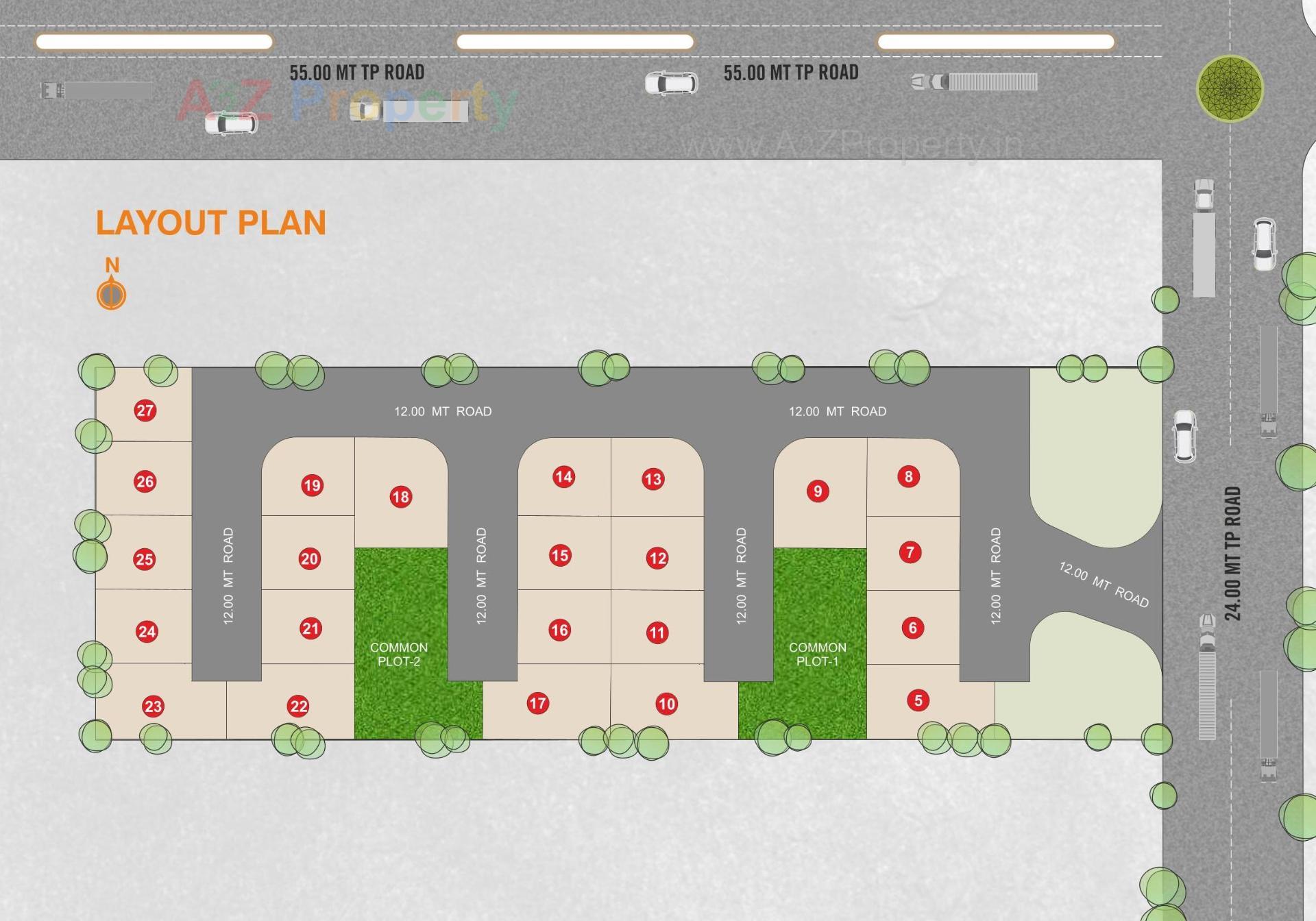 Layout of real estate project 7 Oak Platinum located at Ahmedabad, Ahmedabad, Gujarat
