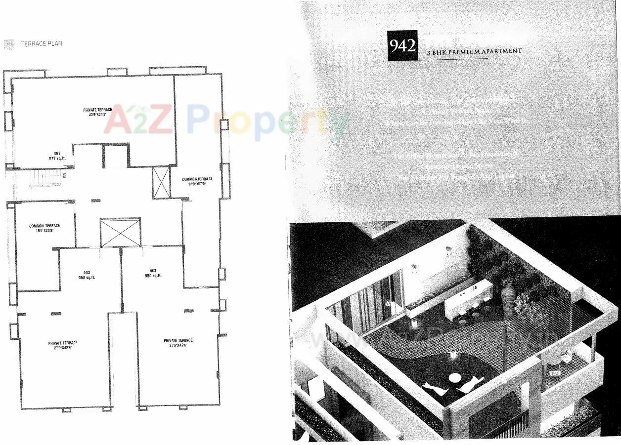 Layout of real estate project 942 The Address located at Paldi, Ahmedabad, Gujarat