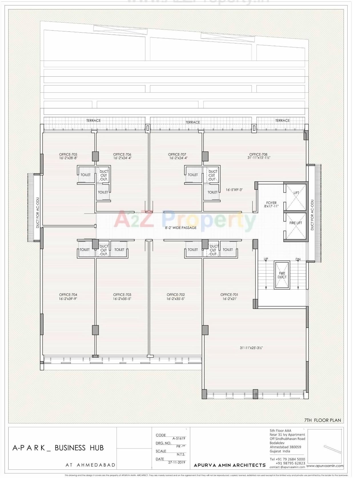 Layout of real estate project A Park located at Ahmedabad, Ahmedabad, Gujarat