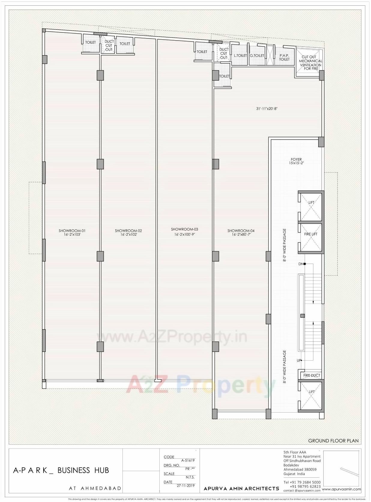 Layout of real estate project A Park located at Ahmedabad, Ahmedabad, Gujarat
