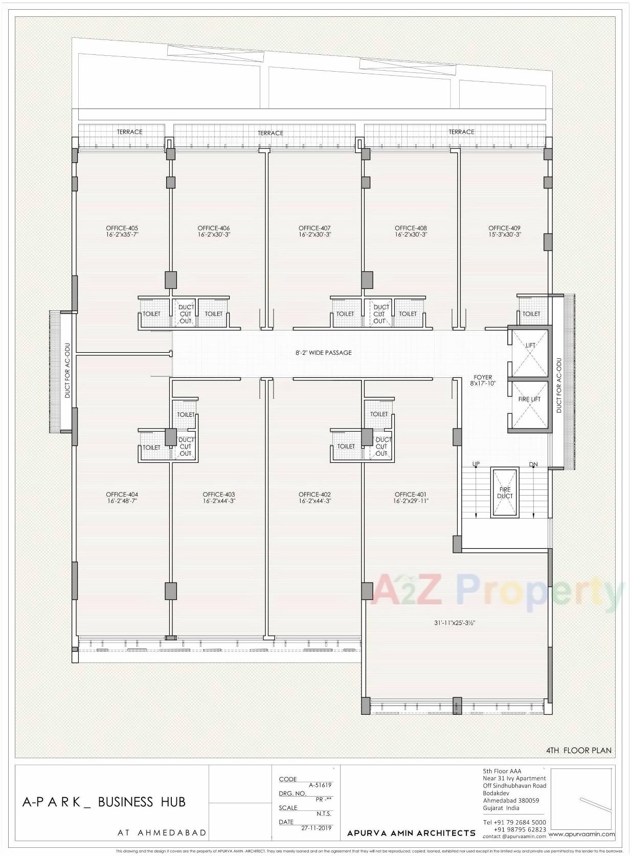 Layout of real estate project A Park located at Ahmedabad, Ahmedabad, Gujarat