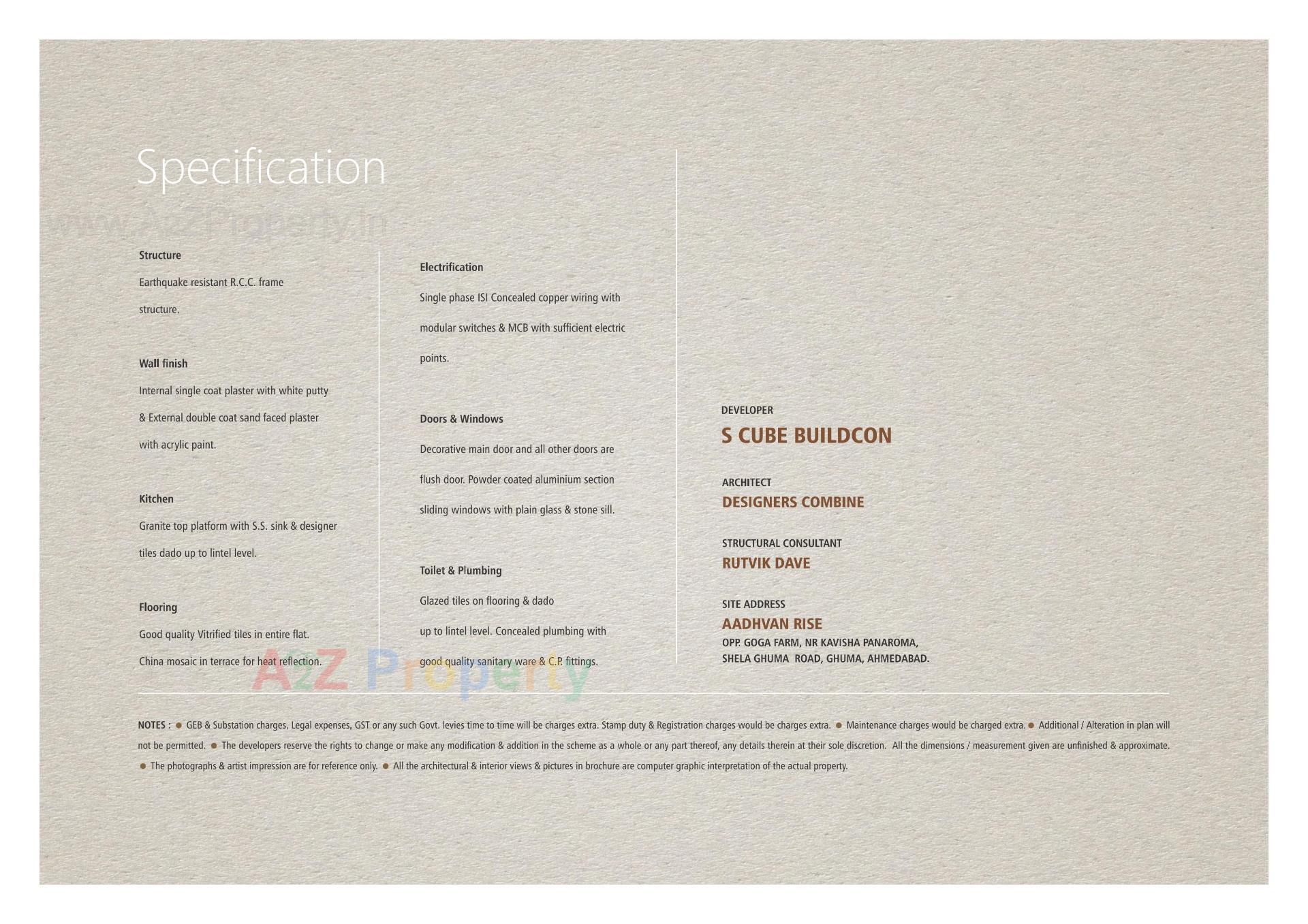  of real estate project Aadhvan Rise located at Ghuma, Ahmedabad, Gujarat