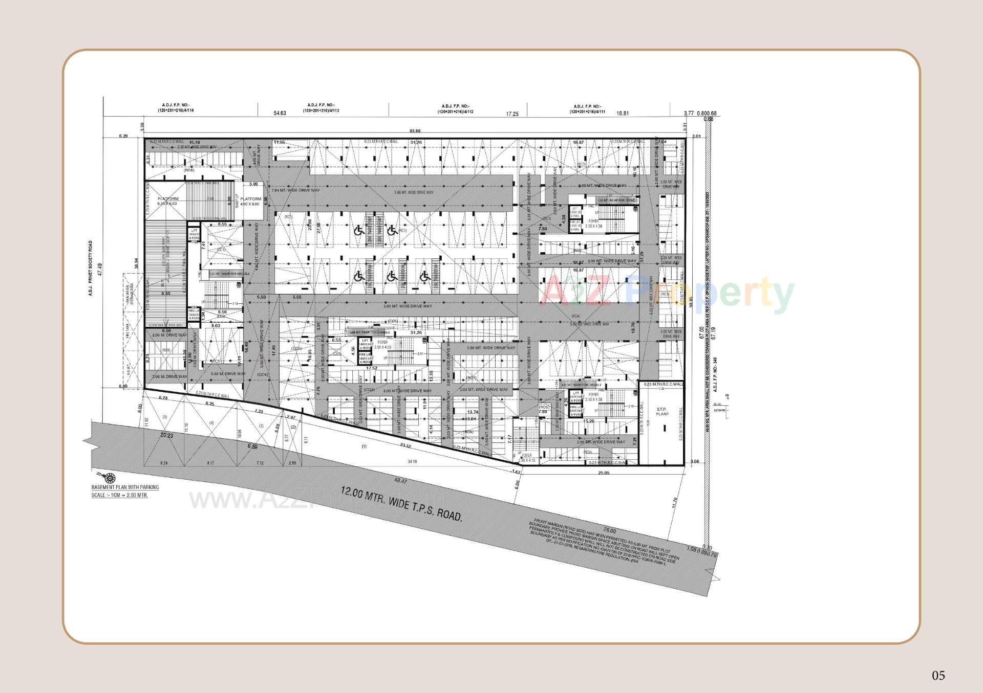 Layout of real estate project Aadhvan Shine located at Ghuma, Ahmedabad, Gujarat