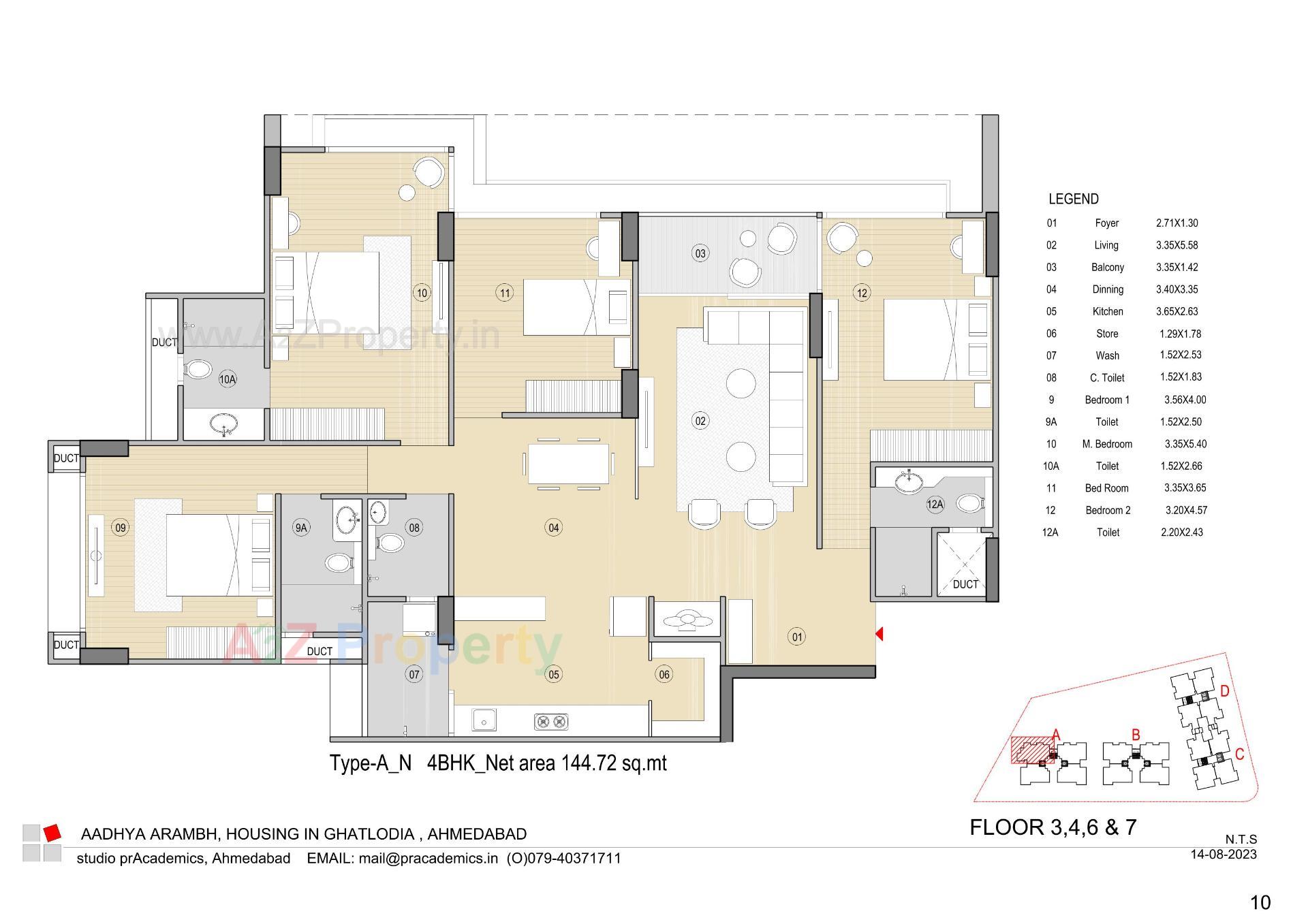 Layout of real estate project Aadhya Arambh located at Chandlodiya, Ahmedabad, Gujarat