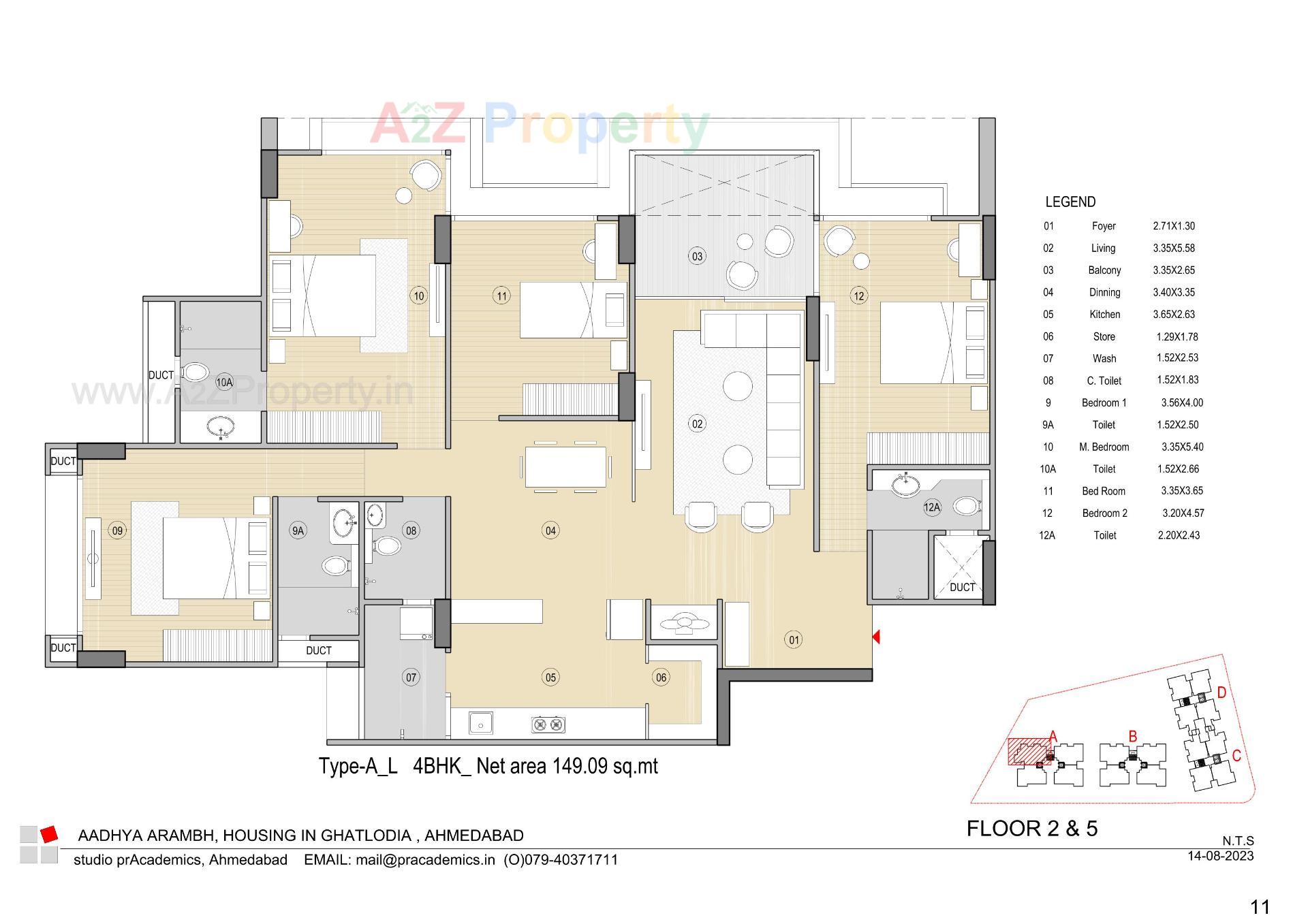 Layout of real estate project Aadhya Arambh located at Chandlodiya, Ahmedabad, Gujarat