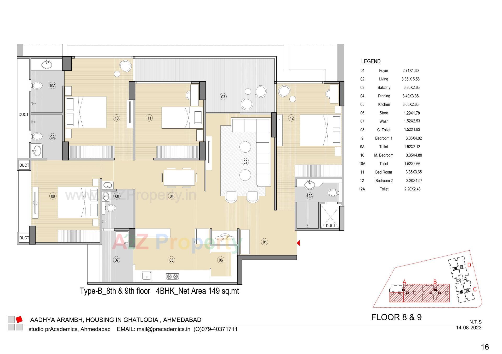 Layout of real estate project Aadhya Arambh located at Chandlodiya, Ahmedabad, Gujarat