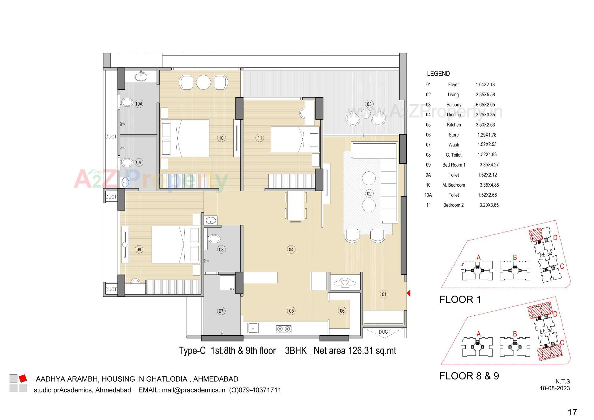 Layout of real estate project Aadhya Arambh located at Chandlodiya, Ahmedabad, Gujarat
