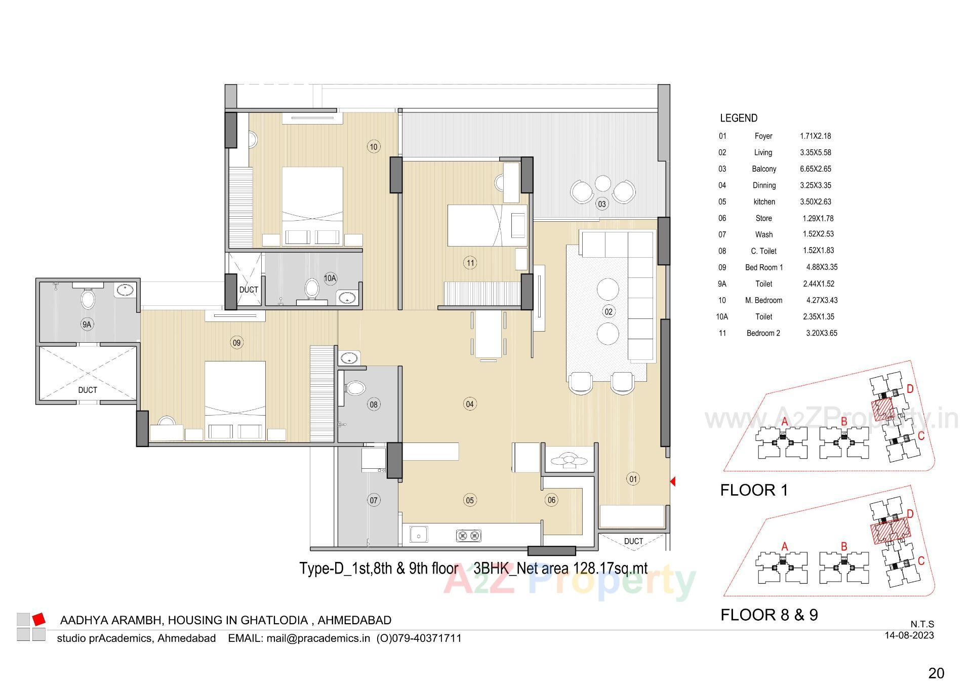 Layout of real estate project Aadhya Arambh located at Chandlodiya, Ahmedabad, Gujarat