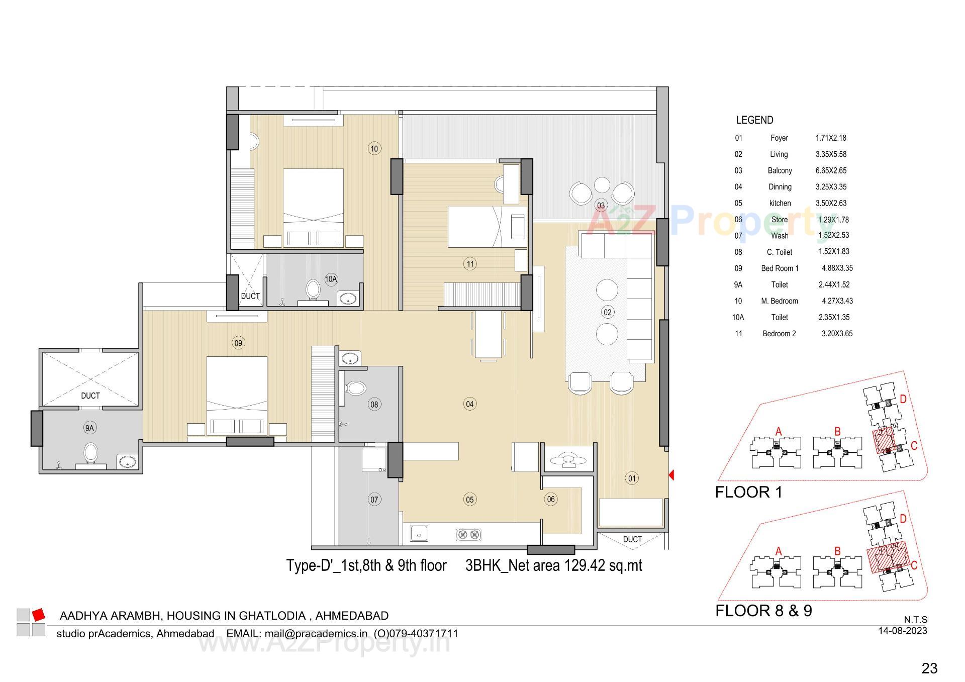 Layout of real estate project Aadhya Arambh located at Chandlodiya, Ahmedabad, Gujarat