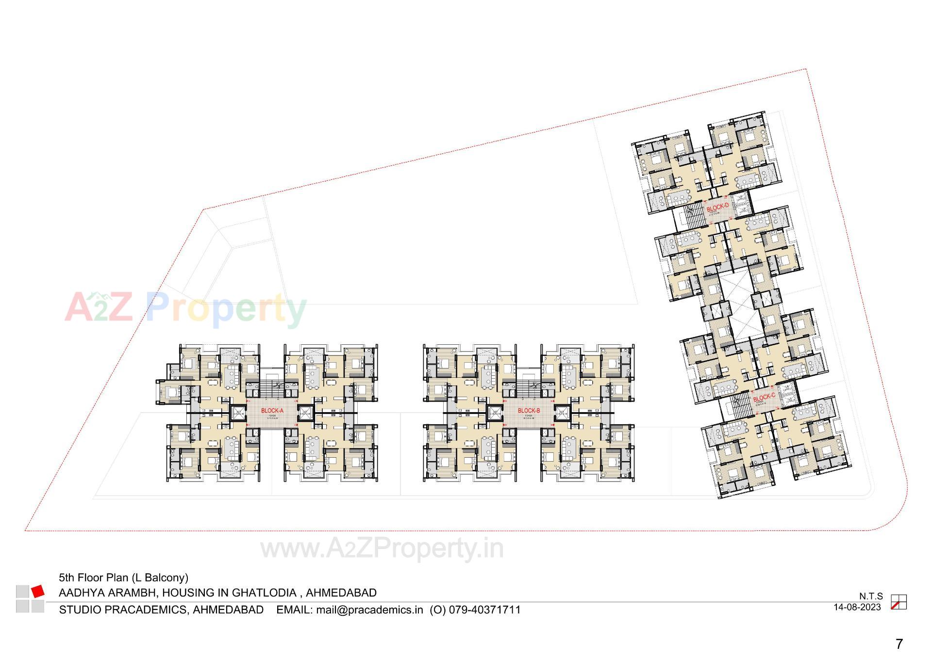 Layout of real estate project Aadhya Arambh located at Chandlodiya, Ahmedabad, Gujarat