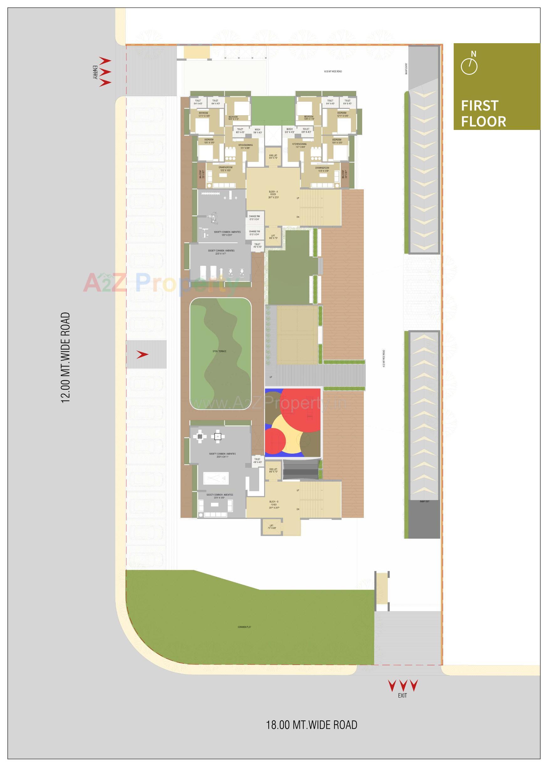 Layout of real estate project Aaditya One located at Ahmedabad, Ahmedabad, Gujarat