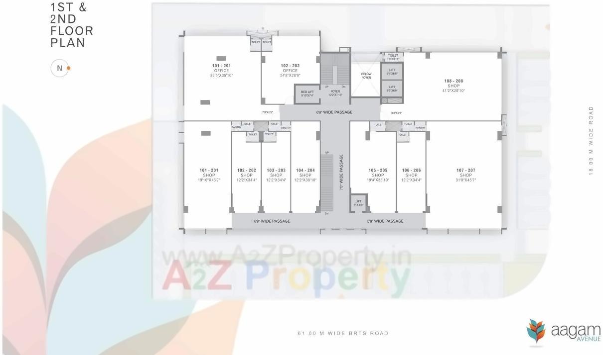 Layout of real estate project Aagam Avenue located at Acher, Ahmedabad, Gujarat