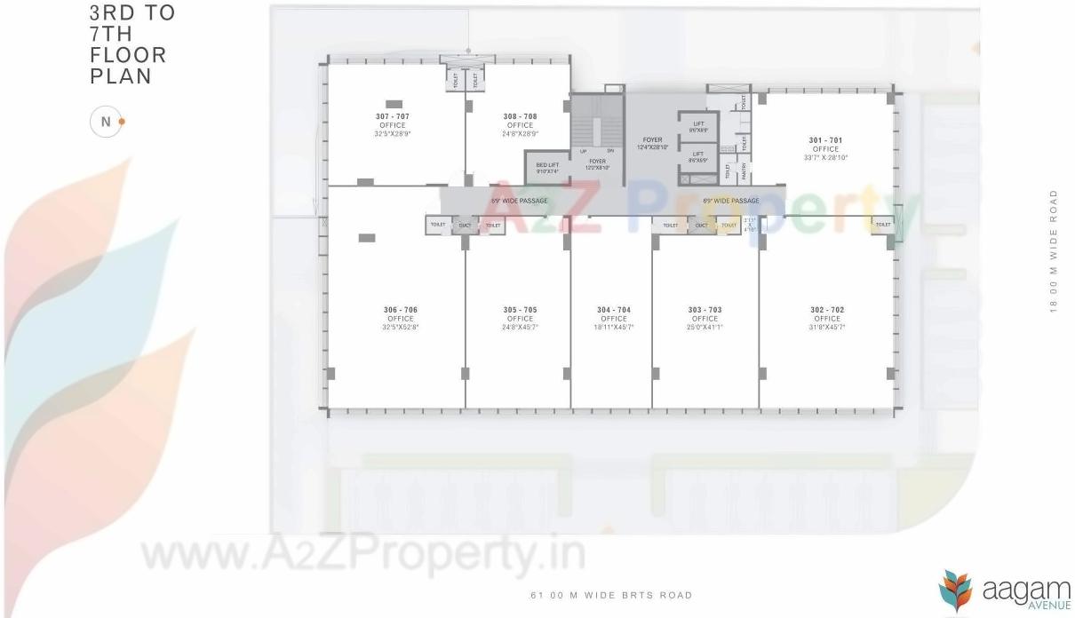 Layout of real estate project Aagam Avenue located at Acher, Ahmedabad, Gujarat