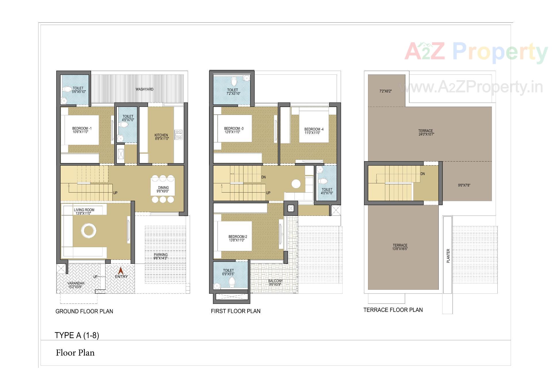 Layout of real estate project Aakar Bunglows located at Ahmedabad, Ahmedabad, Gujarat