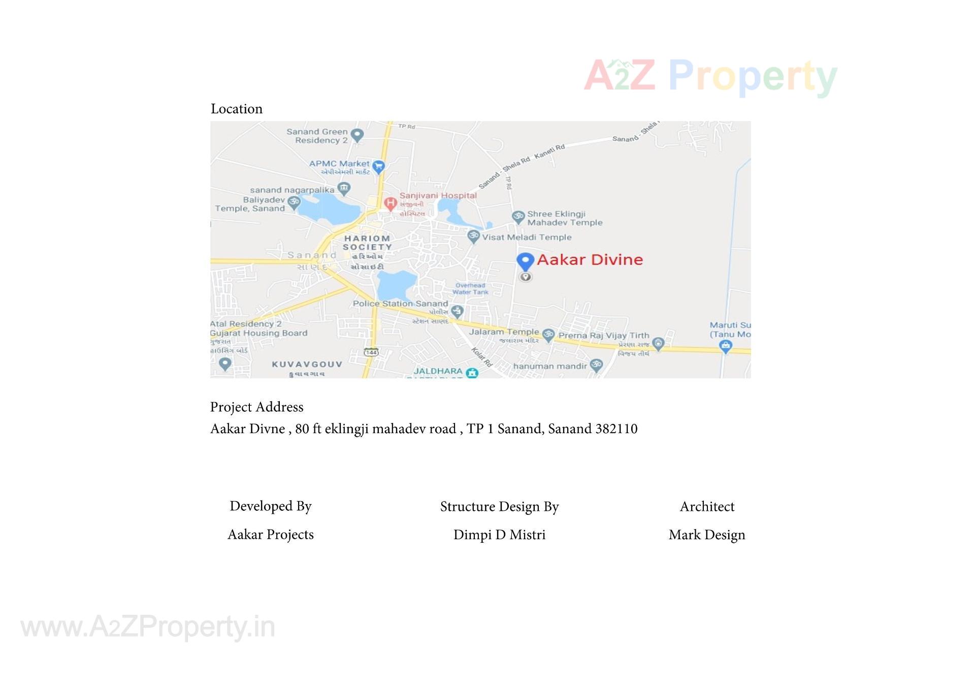  of real estate project Aakar Divine located at Sanand, Ahmedabad, Gujarat