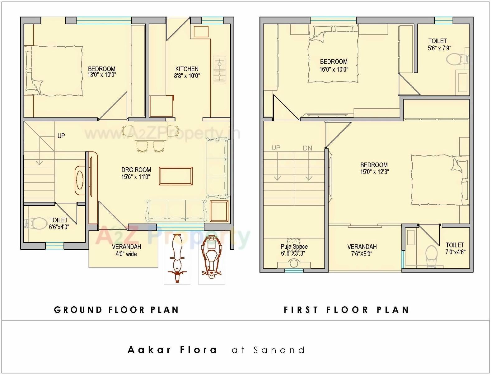 Layout of real estate project Aakar Flora located at Sanand, Ahmedabad, Gujarat