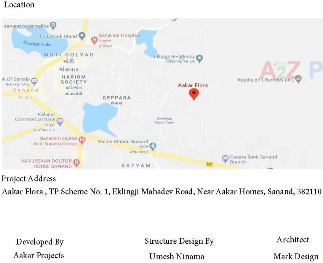  of real estate project Aakar Flora located at Sanand, Ahmedabad, Gujarat