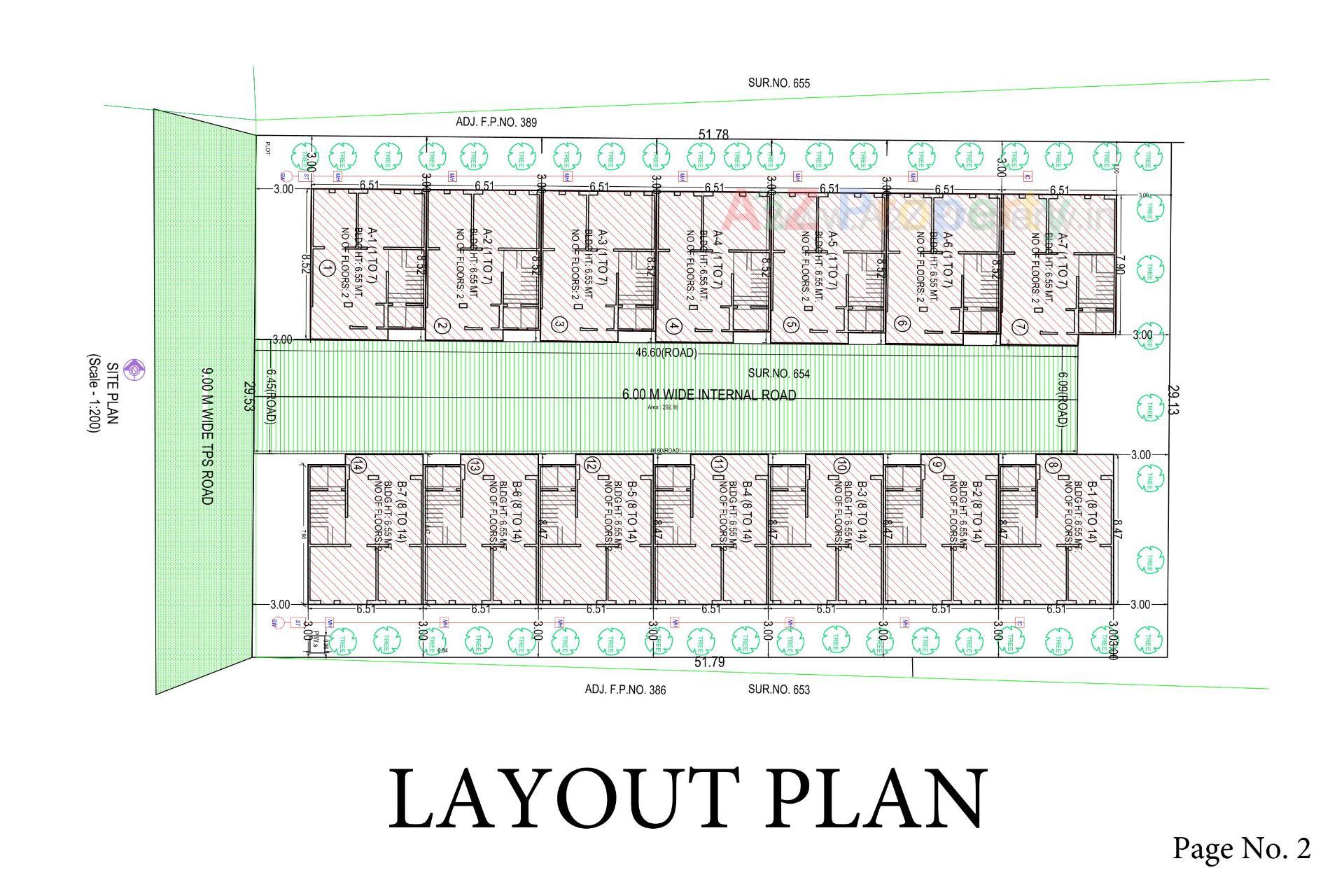 Layout of real estate project Aakar Lotus located at Ta, Ahmedabad, Gujarat