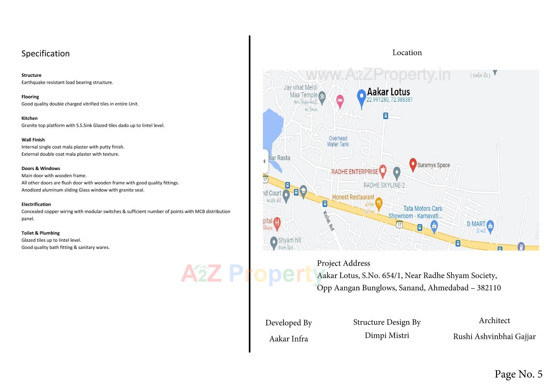 of real estate project Aakar Lotus located at Ta, Ahmedabad, Gujarat
