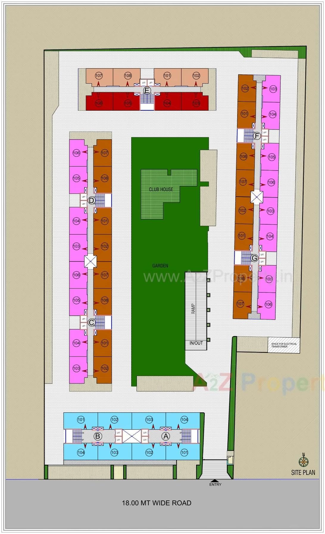 Layout of real estate project Aakash Homes located at Ahmedabad, Ahmedabad, Gujarat