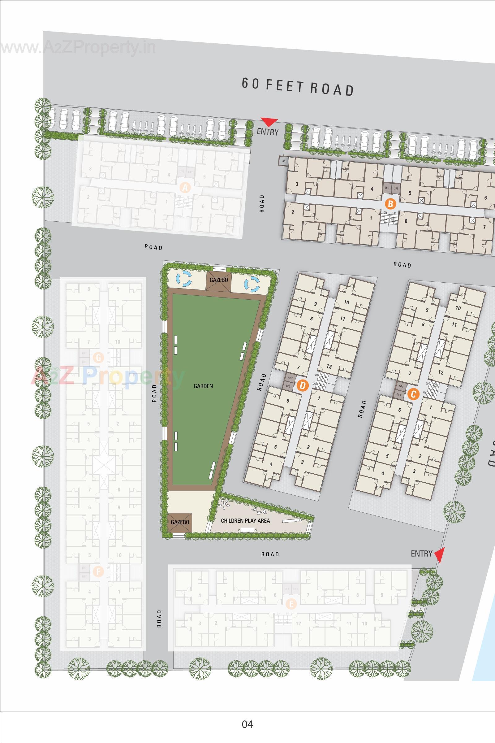 Layout of real estate project Aakruti Status located at Vatva, Ahmedabad, Gujarat