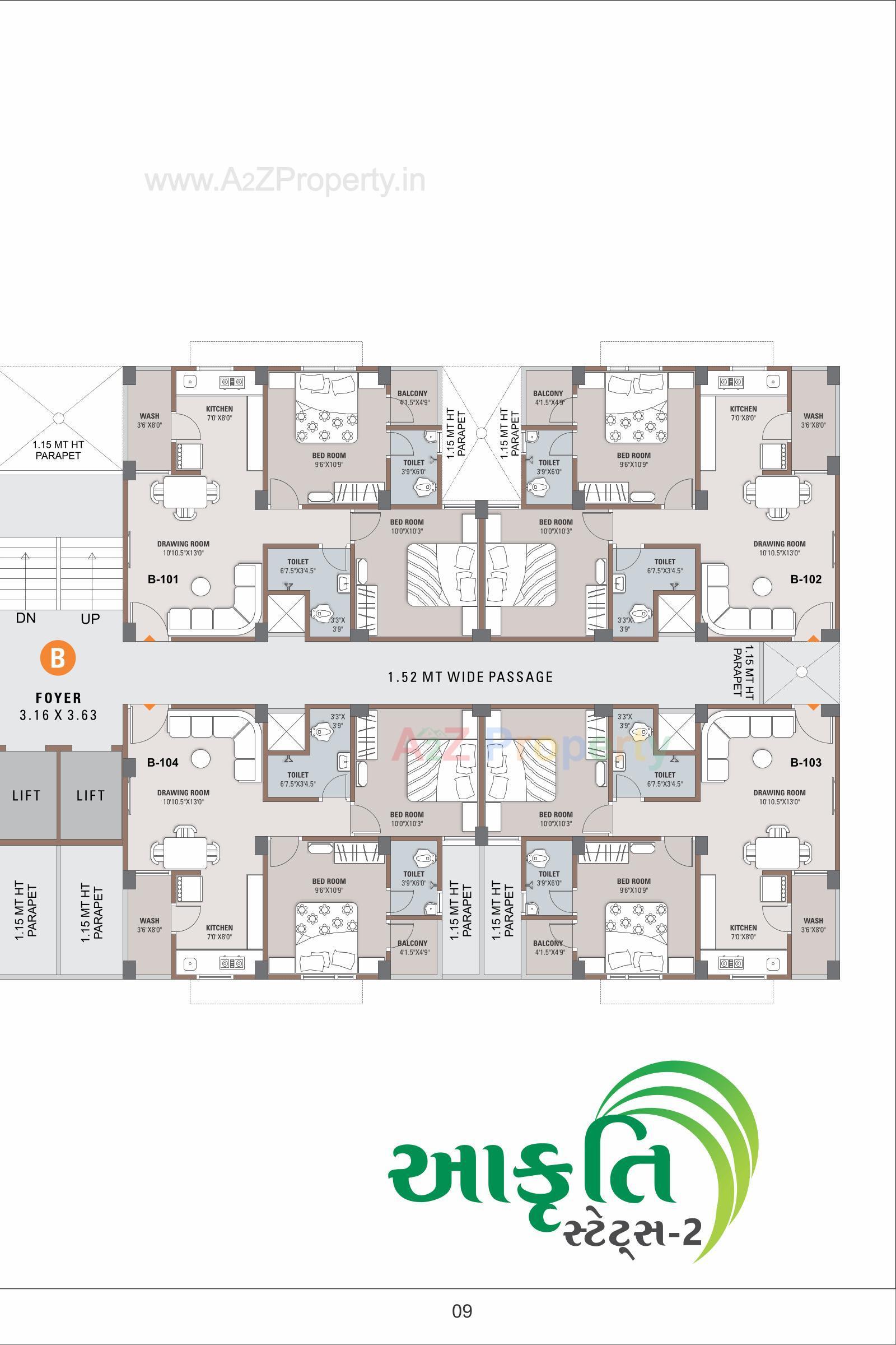 Layout of real estate project Aakruti Status located at Vatva, Ahmedabad, Gujarat