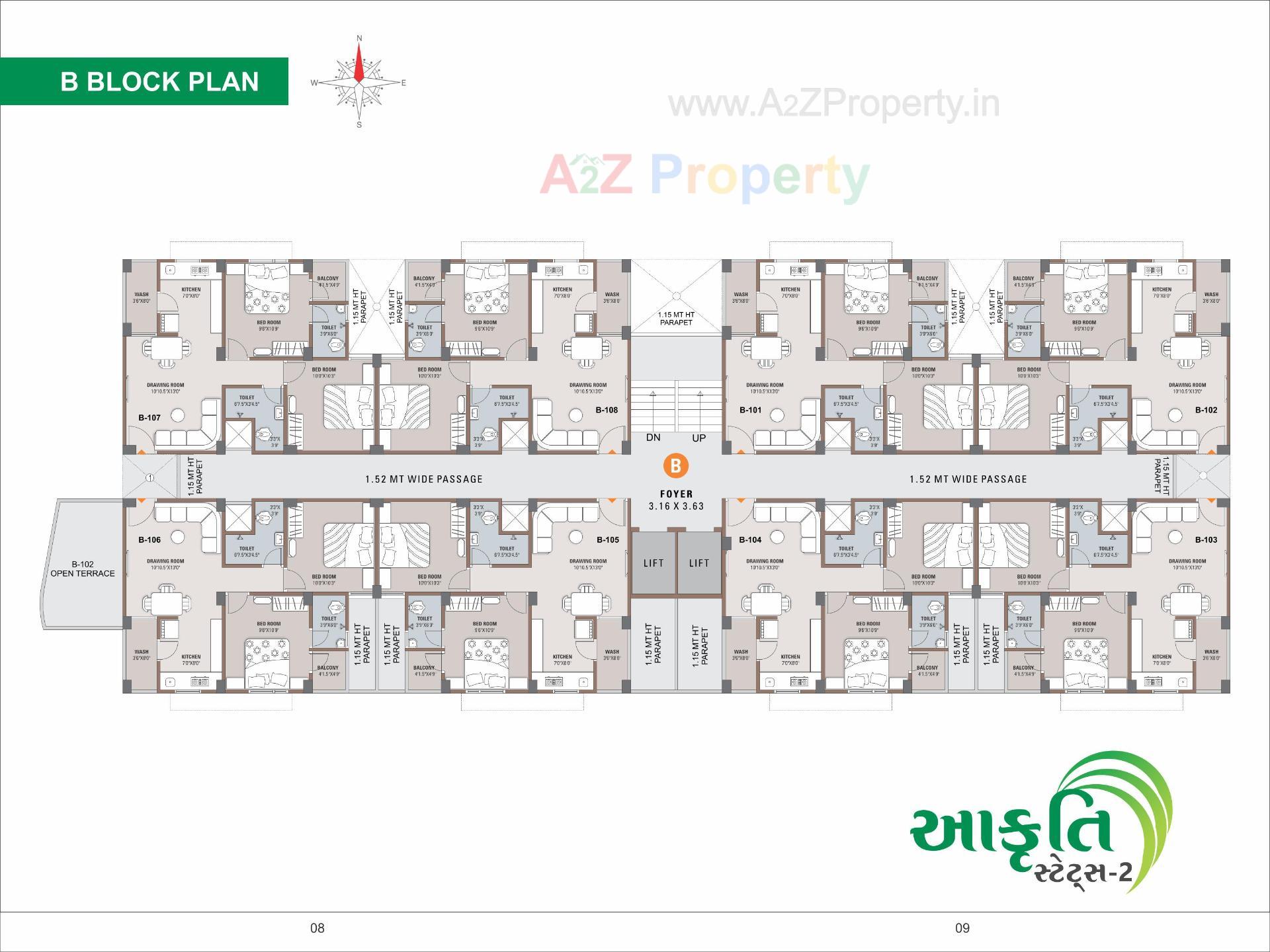 Layout of real estate project Aakruti Status located at Vatva, Ahmedabad, Gujarat