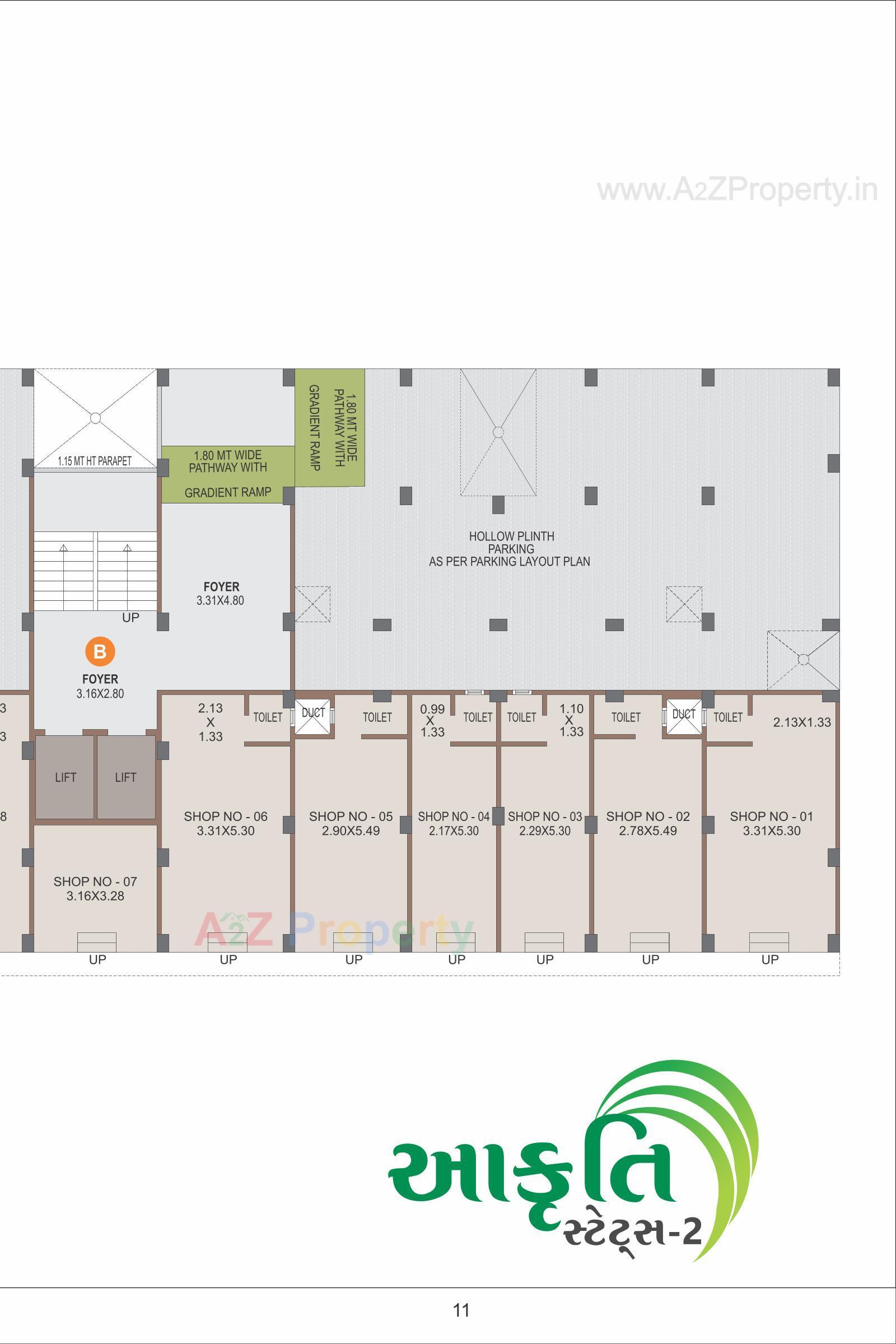 Layout of real estate project Aakruti Status located at Vatva, Ahmedabad, Gujarat