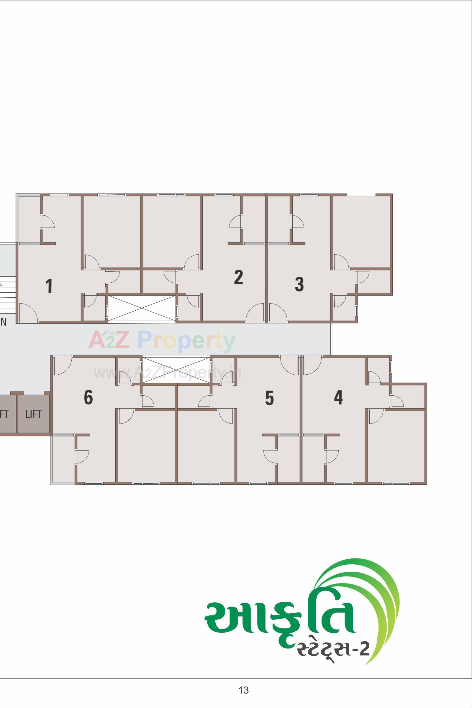 Layout of real estate project Aakruti Status located at Vatva, Ahmedabad, Gujarat