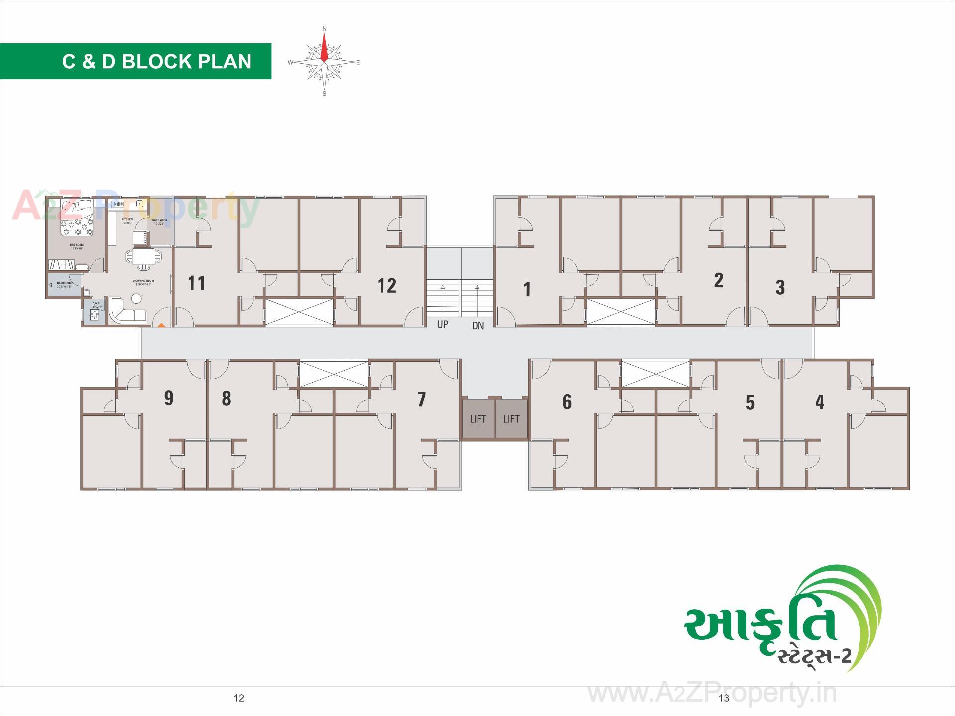 Layout of real estate project Aakruti Status located at Vatva, Ahmedabad, Gujarat