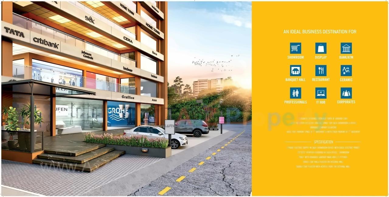 3D Elevation of real estate project Aalps Euphoria located at Gota, Ahmedabad, Gujarat