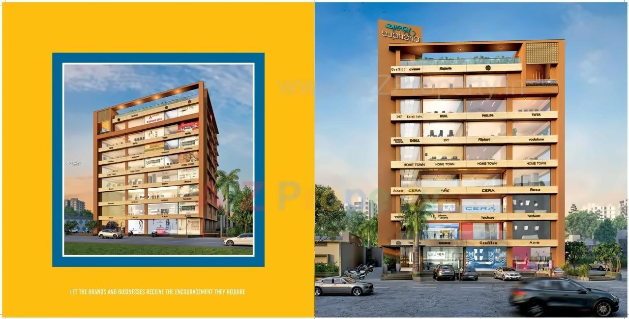 3D Elevation of real estate project Aalps Euphoria located at Gota, Ahmedabad, Gujarat