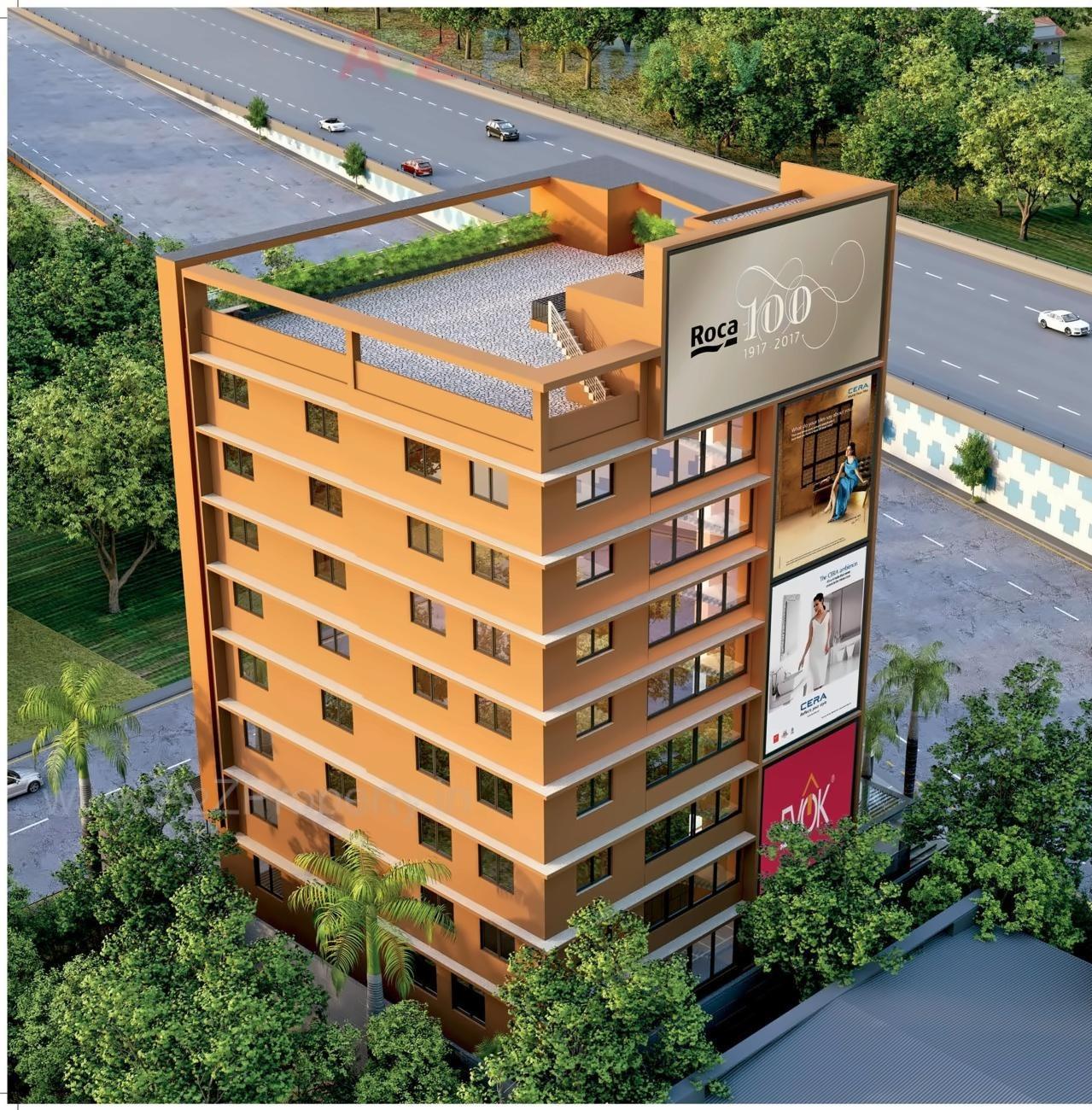 3D Elevation of real estate project Aalps Euphoria located at Gota, Ahmedabad, Gujarat