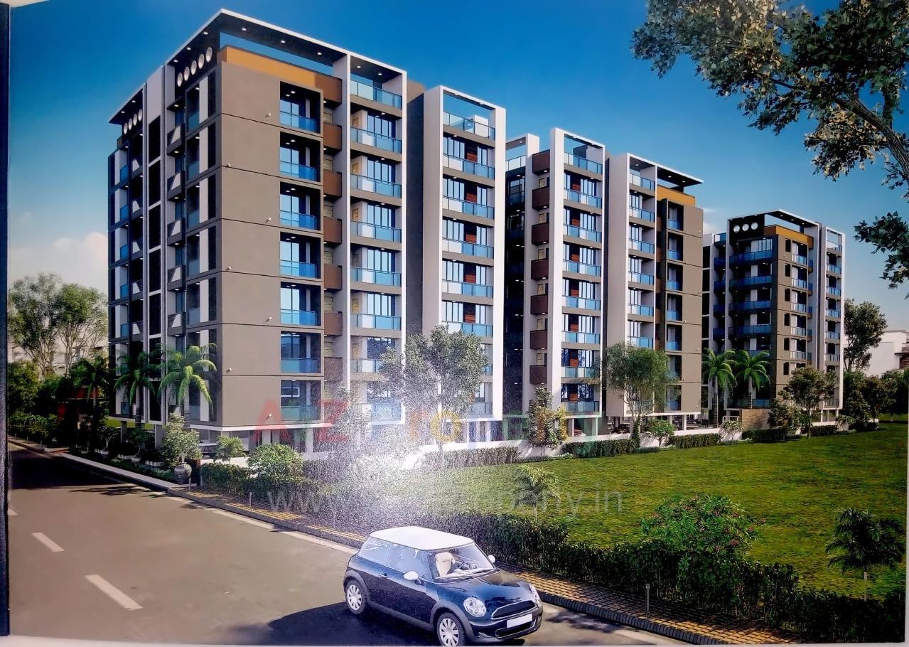 3D Elevation of real estate project Aamena Palace located at Sarkhej, Ahmedabad, Gujarat