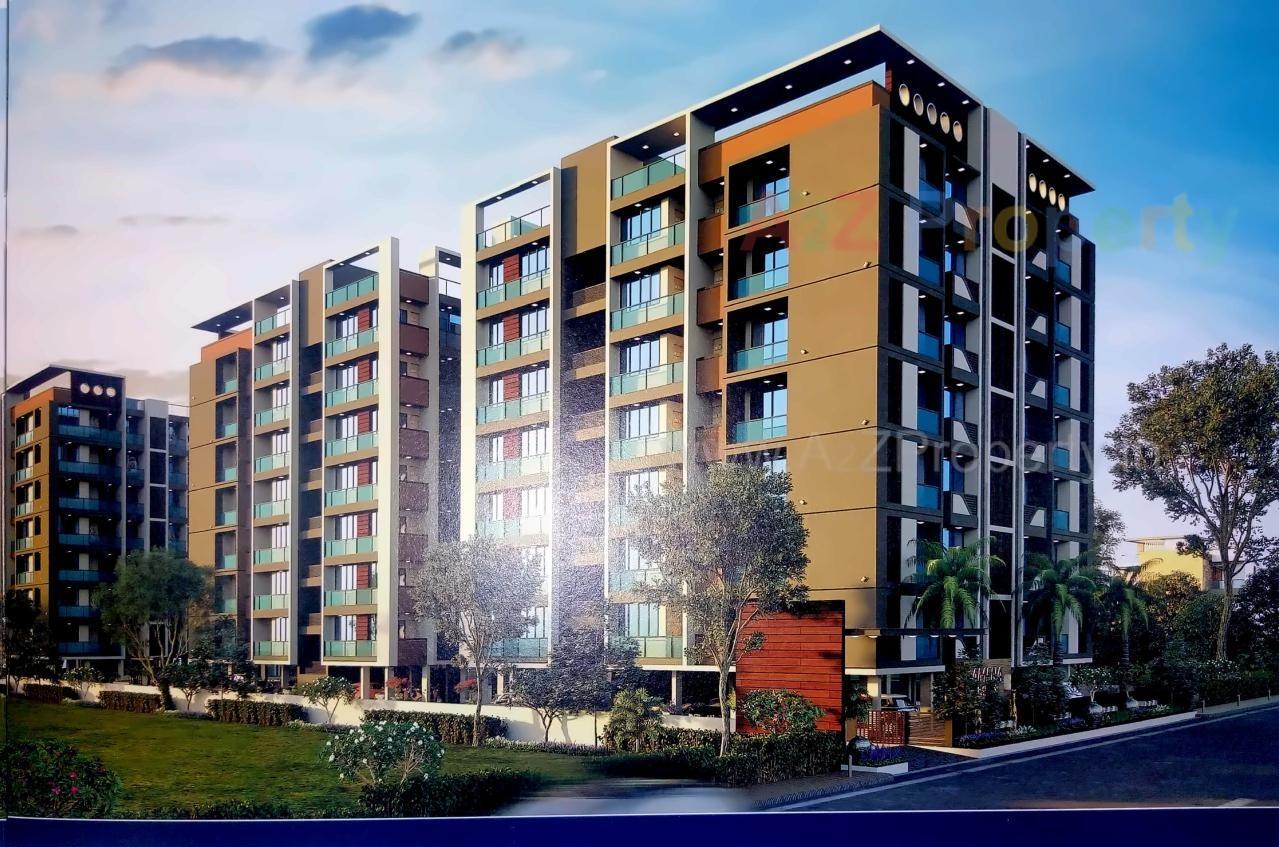 3D Elevation of real estate project Aamena Palace located at Sarkhej, Ahmedabad, Gujarat