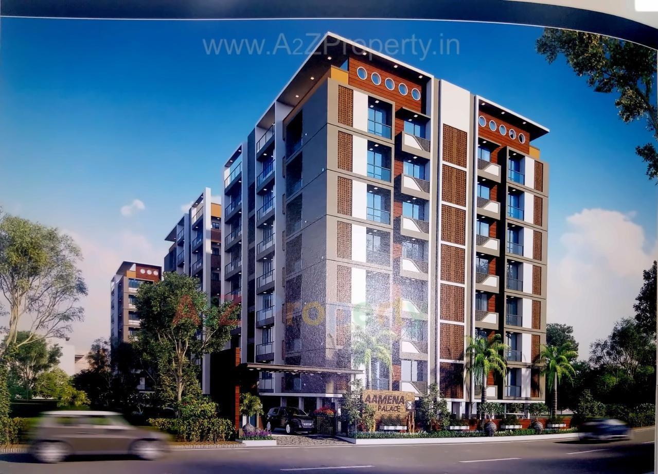 3D Elevation of real estate project Aamena Palace located at Sarkhej, Ahmedabad, Gujarat