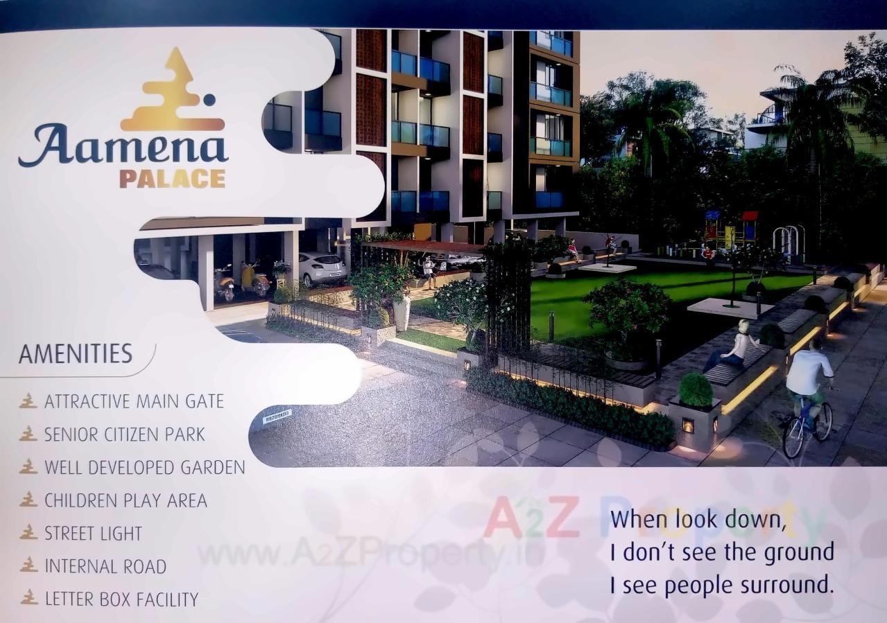 3D Elevation of real estate project Aamena Palace located at Sarkhej, Ahmedabad, Gujarat