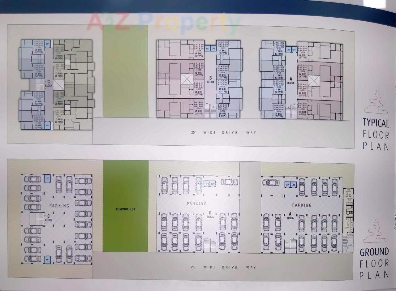 Layout of real estate project Aamena Palace located at Sarkhej, Ahmedabad, Gujarat