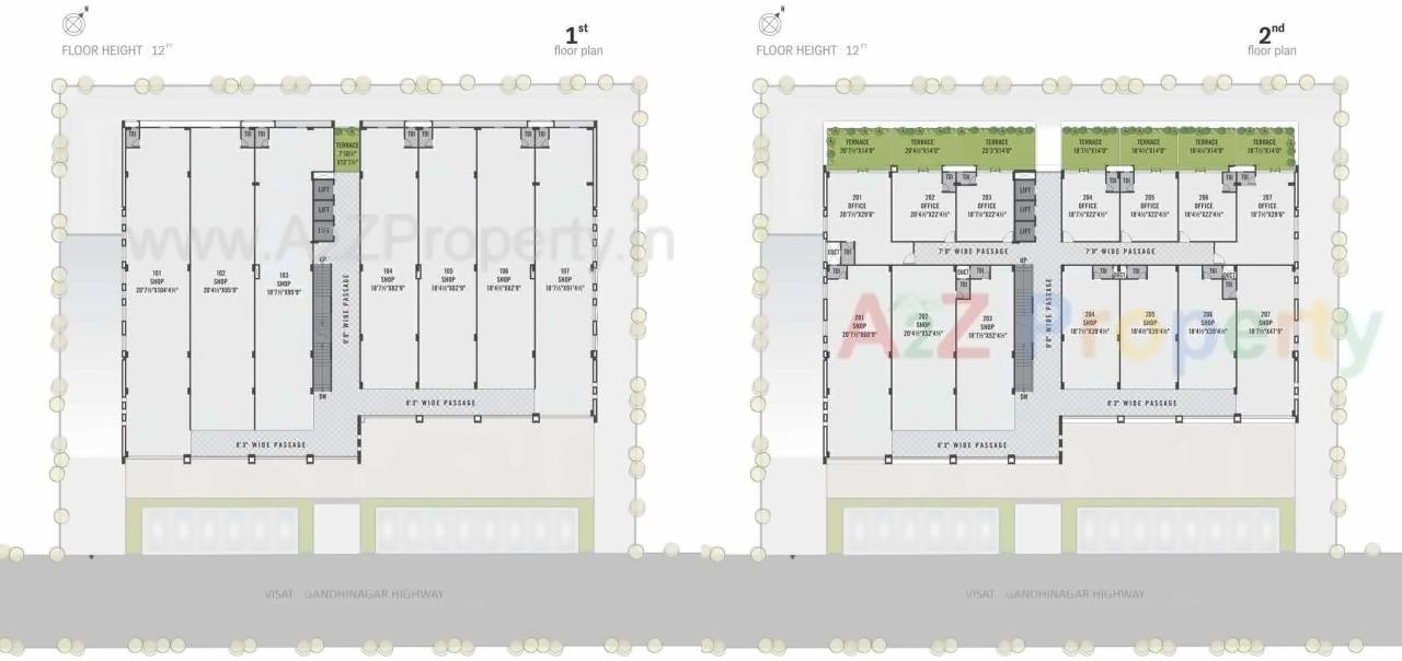 Layout of real estate project Aamrakunj Avis located at City, Ahmedabad, Gujarat