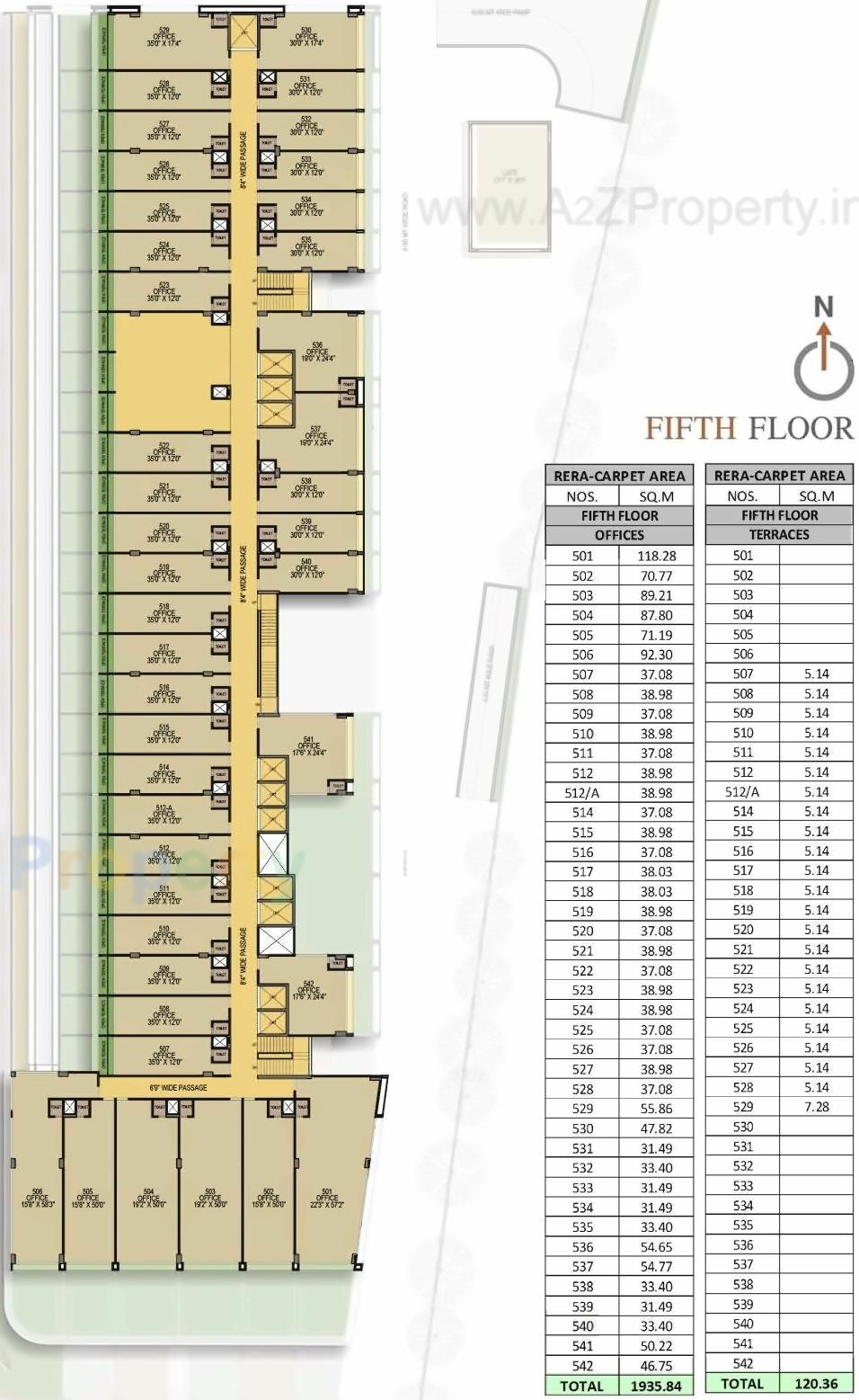 Layout of real estate project Aamrakunj Business Centre (abc) located at Zundal, Ahmedabad, Gujarat