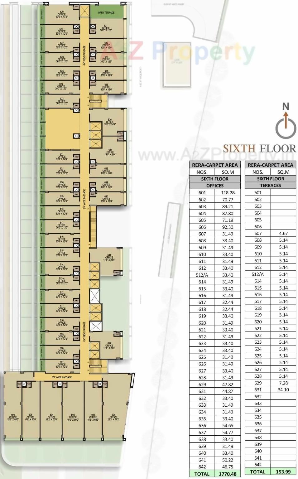 Layout of real estate project Aamrakunj Business Centre (abc) located at Zundal, Ahmedabad, Gujarat