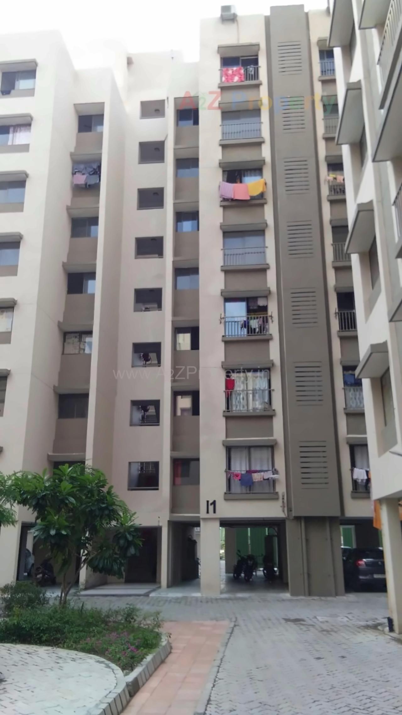 3D Elevation of real estate project Aangan (tower  I, J, K, N) located at Khoraj, Ahmedabad, Gujarat